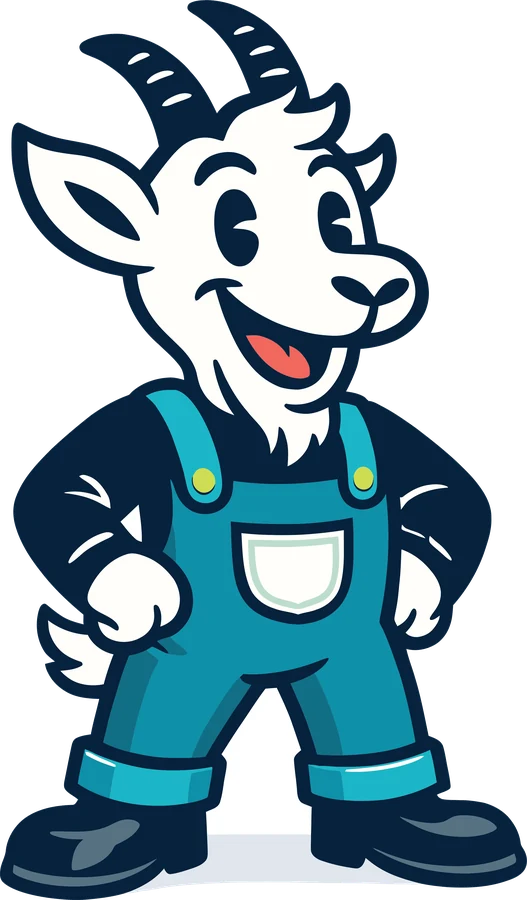 GOAT Exterior Services goat mascot